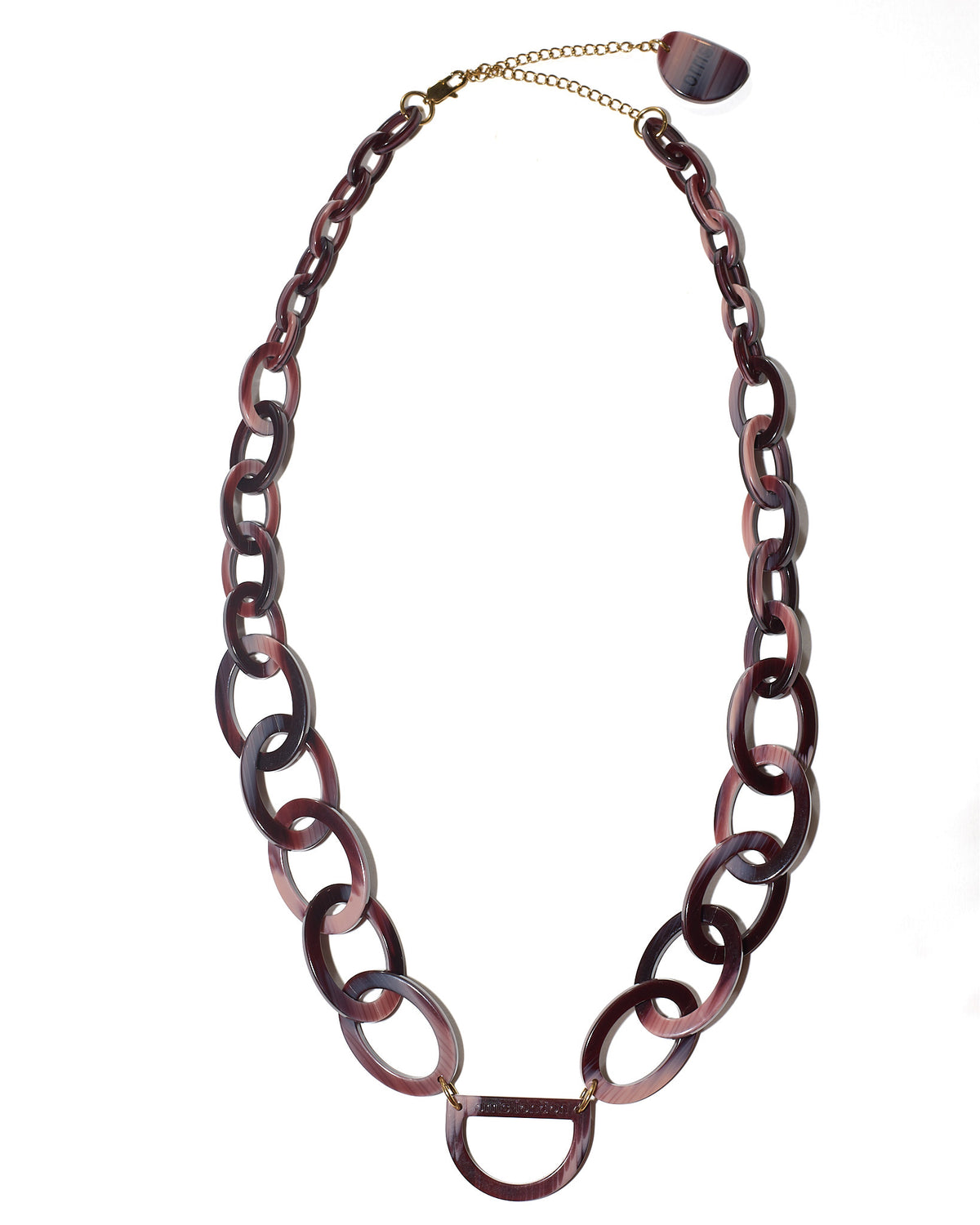 Original D Necklace | Burgundy Horn | Glasses Necklace