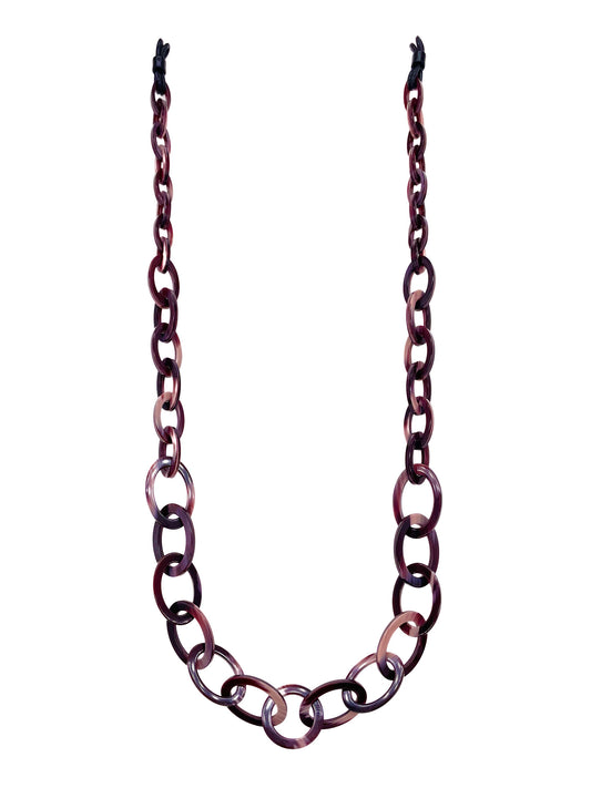 Smiley Chain 2.0 | Burgundy Horn | Glasses Chain