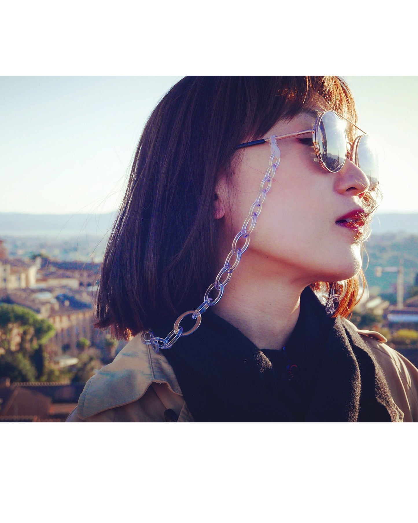 Smiley Chain | Ice Clear Trasparent | Glasses Chain