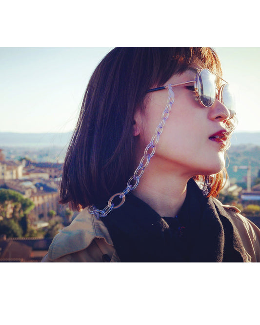 Smiley Chain | Ice Clear Trasparent | Glasses Chain