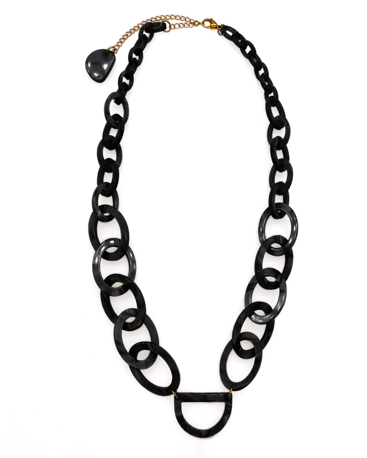 Original D Necklace All Black BioAcetate Glasses Necklace — orris