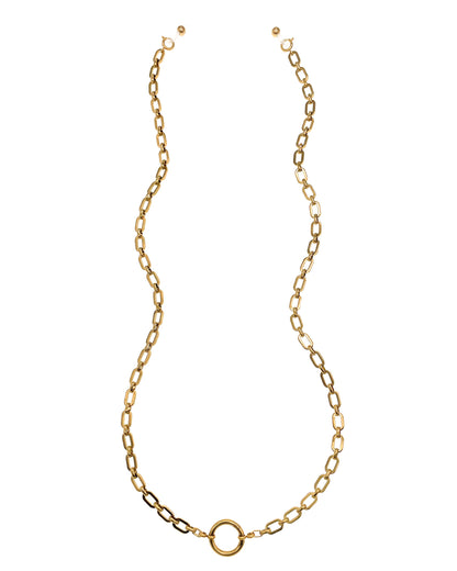 Athena - Flat Oval Convertible Glasses Chain Necklace
