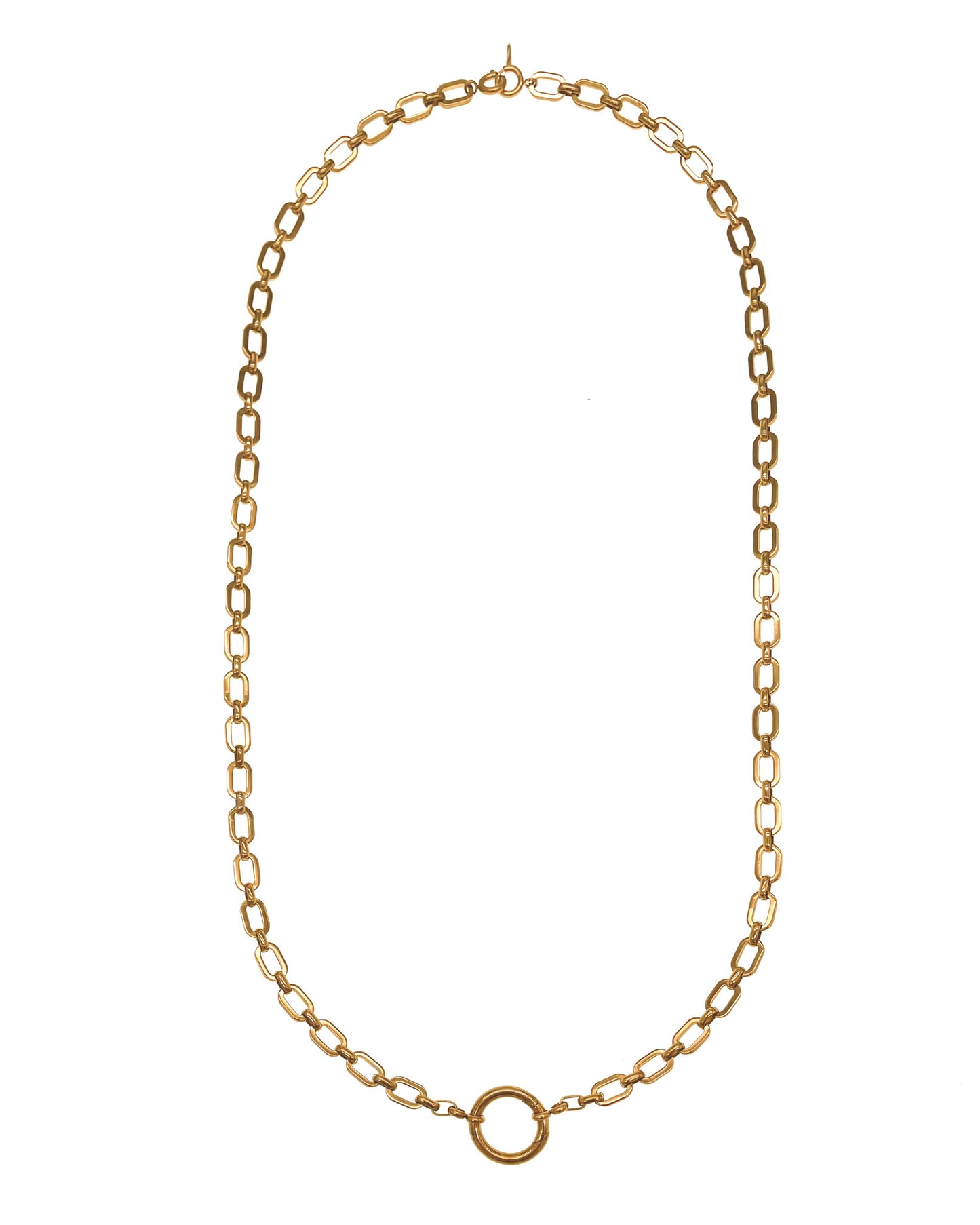 Athena - Flat Oval Convertible Glasses Chain Necklace