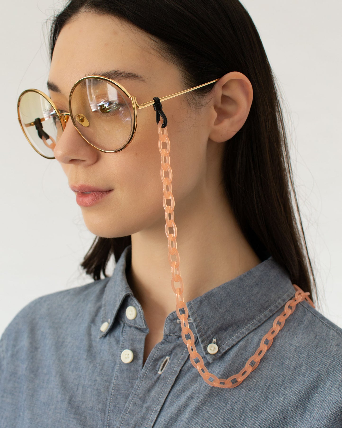 Smiley Mini | Peach | Bio-Acetate Glasses Chain