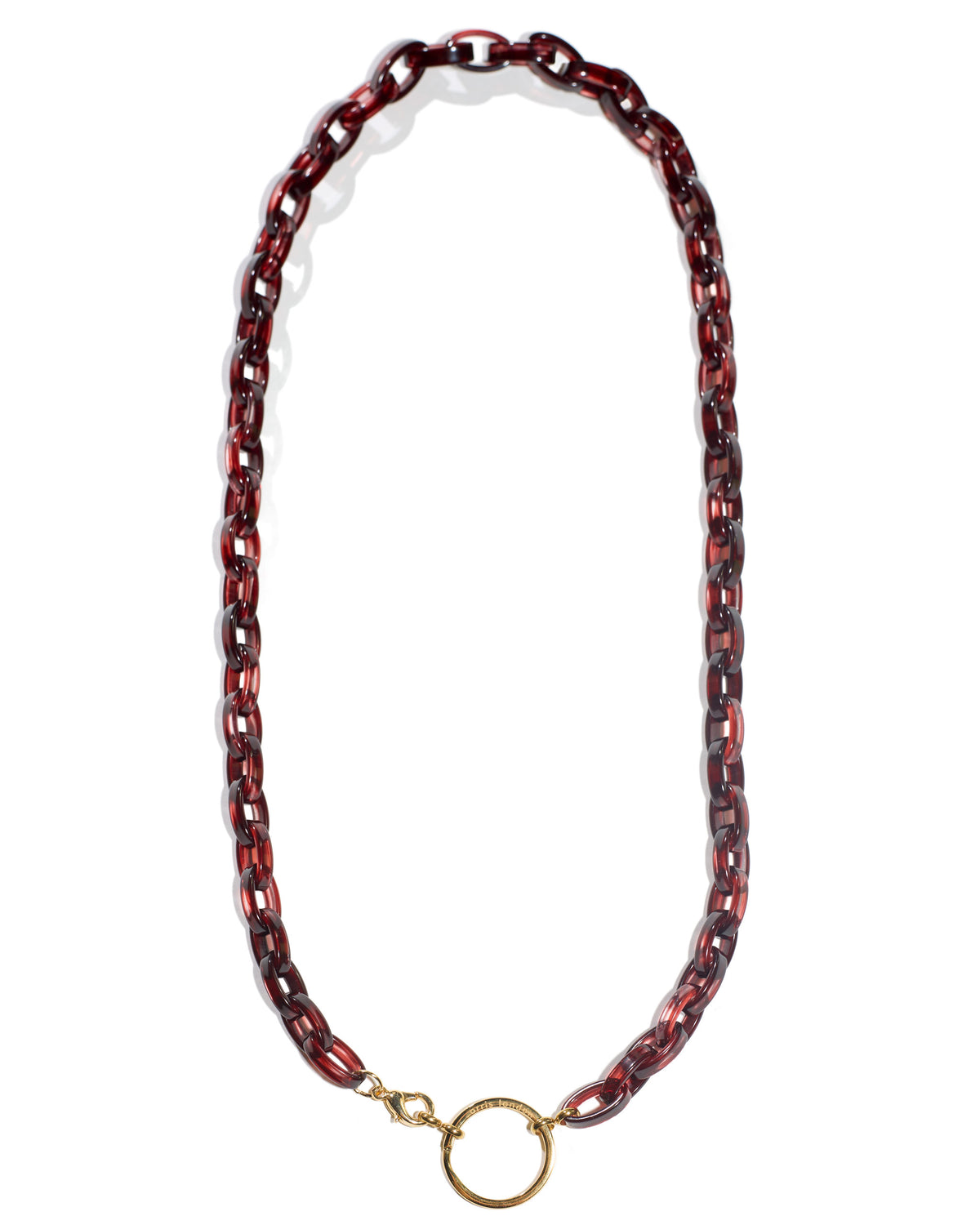 The O Bio-Acetate Glasses Necklace|Burgundy & Deep Ocean Blue