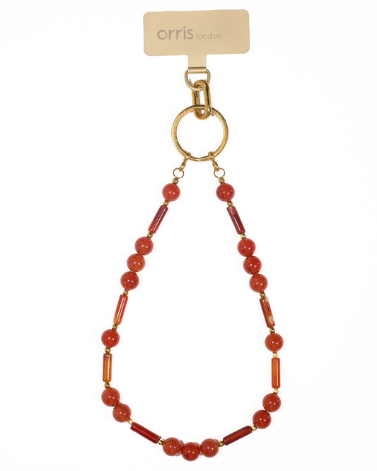 The O Gemstone Phone Wrist Strap | Carnelian