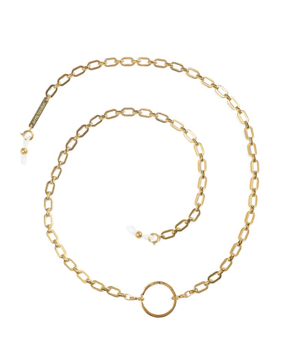 Athena - Flat Oval Convertible Glasses Chain Necklace