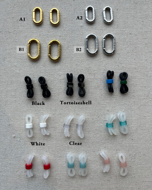 Glasses holder component set