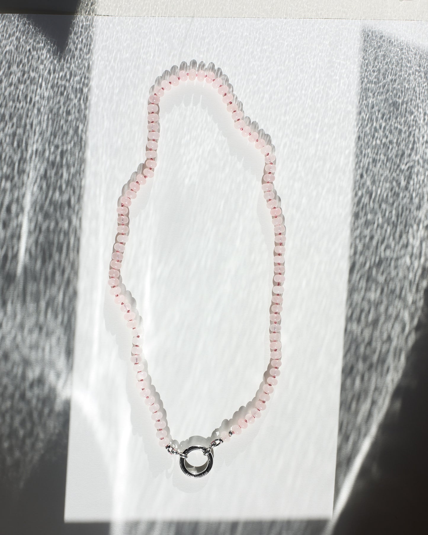 The O Necklace | Natural Stone Rondelle Knotted | Glasses Holder