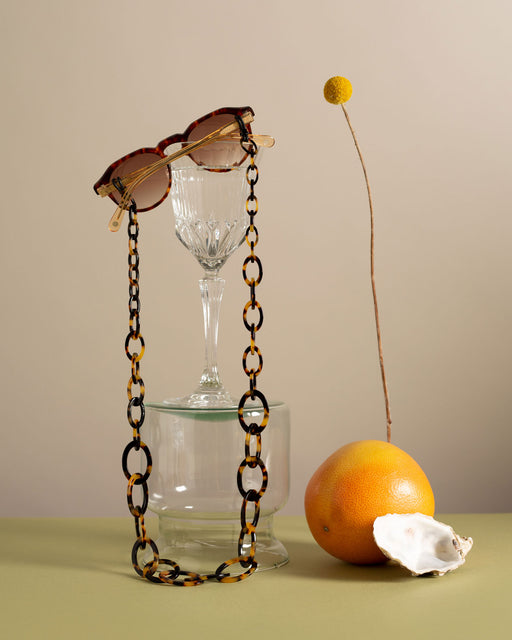orris london Smiley Chain Tortoiseshell Glasses Chain